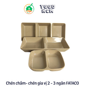 Chén chấm gia vị-chén chấm 2-3 ngăn-đĩa chấm gia vị fataco
