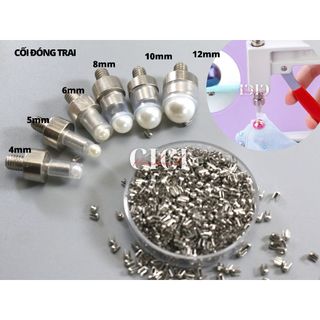Cối lẻ, hạt trai nhựa, hạt đá dùng cho máy đóng cầm tay thủ công lên vải Cici Handmade hạt nguyên liệu thêu đính kết