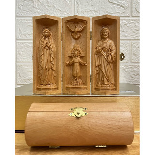 Bộ tượng Thánh gia thất cao 15cm, gỗ beech