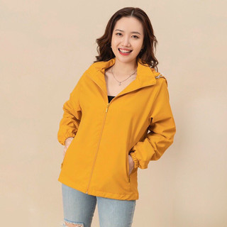 Áo Khoác Gió Nữ 2 Lớp Cao Cấp Hidoli,Áo Gió Nữ 2 Lớp Chống Nước Có Khoá Túi,Nón Tháo Rời