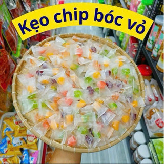 Kẹo chíp bóc vỏ trái cây mix vị túi 500g,1kg siêu ngon