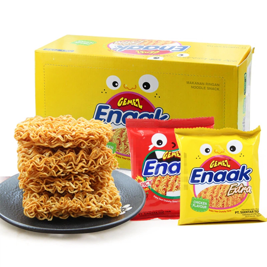Hộp 24 Gói Snack Mì Tôm ENAAK Trẻ Em Vị Gà Truyền Thống 30g M04 - BeeGin Food