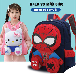 Balo mầm non cho bé trai bé gái,từ 2 đến 5 tuổi,sức chứa lớn,siêu nhẹ,balo trẻ em đi học mẫu giáo,hình in đáng yêu