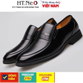 Giày nam HT.NEO da bò thật 100% kiểu dáng đơn giản thời thượng phối đồ cực dễ, dáng cực đẹp (GT89)