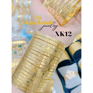 Bộ vòng tay Ximen 7 chiếc XK12 Mạ Vàng Chi Tiết DIOORR Xinh Khóa Lưỡi Gà Bản 3,5li