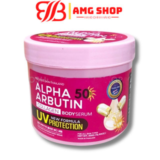 Kem dưỡng trắng da alpha arbutin collagen body serum 500g, kem chống nắng trắng da spf50++ -