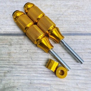 Gù Chống Đổ Sau Xe Máy Nhôm CNC Nguyên Khối - Chế Gác Chân - Chống Đổ Sau Gai Nhám (Giá 1 Cặp)