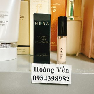 1 Tuyp Kem CHE KHUYẾT ĐIỂM 2.4g / KEM nền Hera 10ml- BLACK FOUNDATION HERA/Hera Creamy Cover Concealer