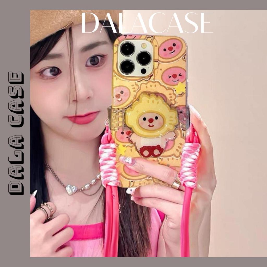 Ốp Lưng Kẹp Dây Dài Hình Nhiều Loopy Nền Vàng