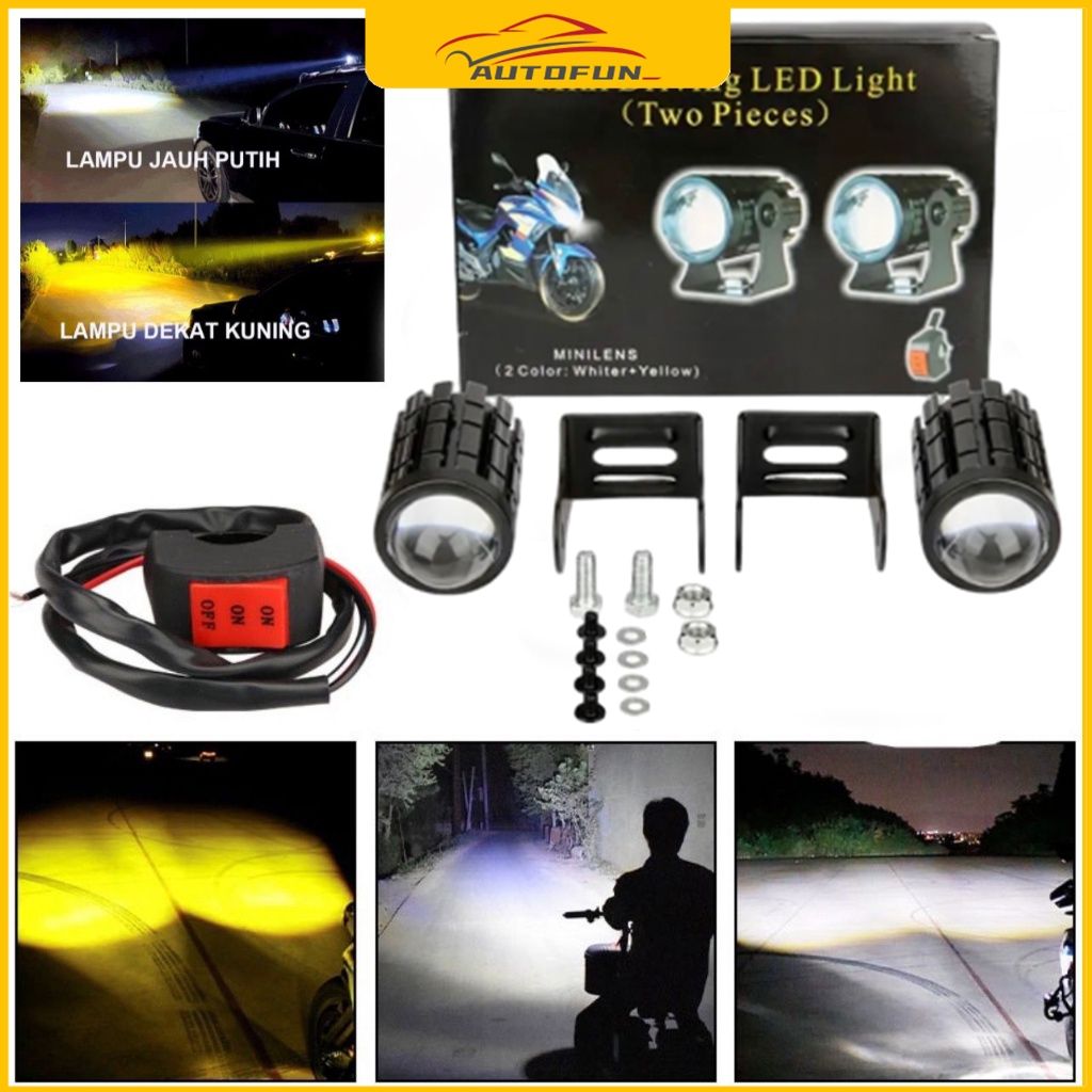 Đèn Trợ Sáng Xe Máy Xe Điện Đèn Bi Cầu Mini Chính Hãng Bi Cầu Đèn Pha Bi Hoàn thành bộ