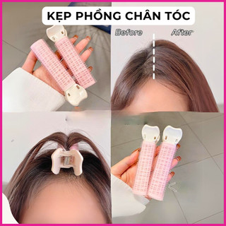 Kẹp phồng chân tóc, lô cuốn tự dính cho tóc Hàn Quốc lô cuốn tóc mái bay