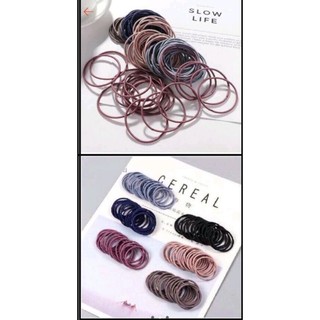 Set 100 thun cột tóc kèm túi zip
