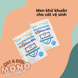  Men khử khuẩn Bioline BS1 cho cát vệ sinh chó mèo hamster gói 30gr 