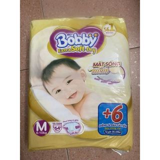 Bỉm tã dán bobby m64+ 6 miếng