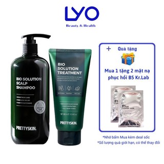 Dầu Gội Xả Pretty Skin prettyskin Bio Solution Scalp Shampoo Giảm Rụng Tóc Hỗ Trợ Mọc Tóc 500ml