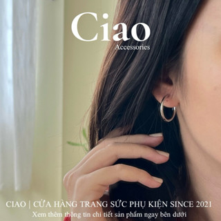 [NHIỀU SIZE] Khuyên tai/ Bông tai titan không đen gỉ bản tròn đơn giản Ciao accessories