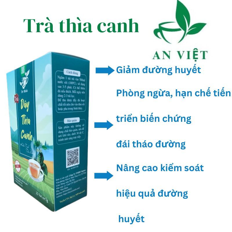 Trà dây thìa canh hỗ trợ trị tiểu đường ổn định đường huyết