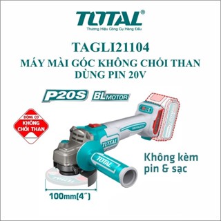 Máy mài góc không chổi than dùng pin 20V TOTAL TAGLI21104 (không kèm pin & sạc)