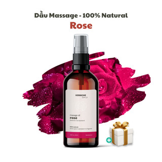 Dầu massage body hương hoa hồng hermione, mát xa thư giãn, dưỡng da tự nhiên, an toàn cho mọi loại da