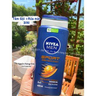 Sữa Tắm gội rửa mặt Nivea Men CHUẨN ĐỨC 3in1 - Nguồn hàng Đức