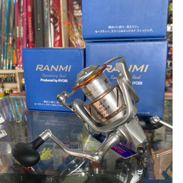 (quốc ngô )Máy câu cá RANMI RYOBI BẠC thích hợp câu cá  tra , chim ( cá lớn ) size 6000,7000,8000
