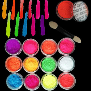 Set bột màu neon dặm ombre móng