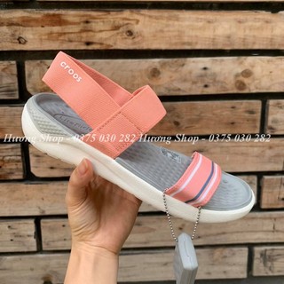 Sandal nữ Lite.ride - Dép quai hậu thời trang màu ghi cam êm nhẹ, form ôm chân