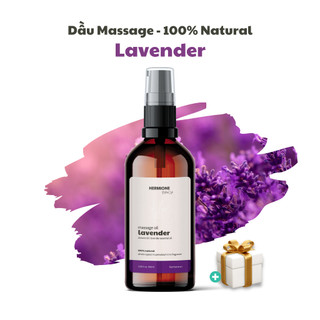 Dầu Massage Body Hương Oải Hương HERMIONE, Mát Xa Thư Giãn, Dưỡng Da Tự Nhiên, An Toàn Cho Mọi Loại Da