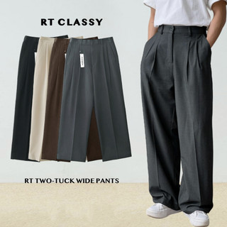 Quần ống rộng xếp ly cạp mix nửa chun rt classy phong cách hàn quốc trẻ trung