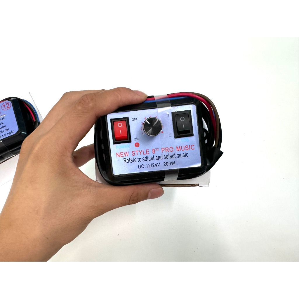 Nhại 3 pro 12 bài, nhại 3pro 8 bài, nhại nhanh chậm 12v/24v auto còi hơi, còi điện