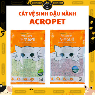 Cát Đậu Nành Vệ Sinh Cho Mèo - Acropet 5L Nhập Khẩu Hàn Quốc | Có thể xả bồn cầu |Tofu