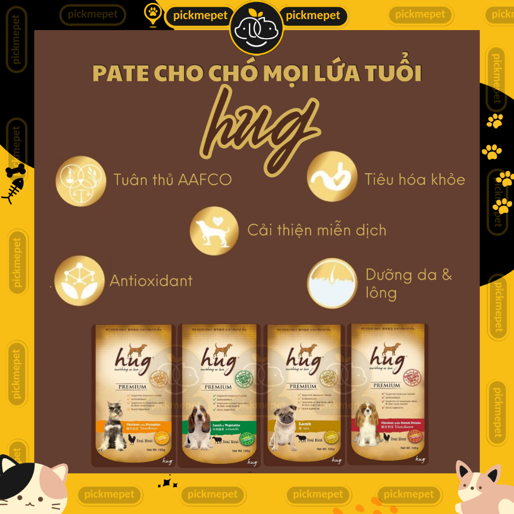 Pate HUG 120g - Pate Cho Chó Mọi Lứa Tuổi