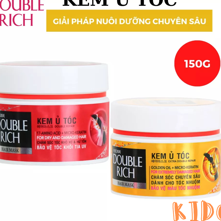 Kem ủ tóc hấp dầu double tím hoặc hồng 150g