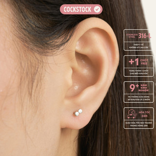 Khuyên tai hình đơn giản Two Dots Earring CockStock