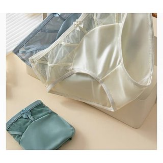 Set 5 Quần lót nữ lụa phối ren, quần chip lụa mềm mịn, co dãn tốt, thiết kế sang trọng 748