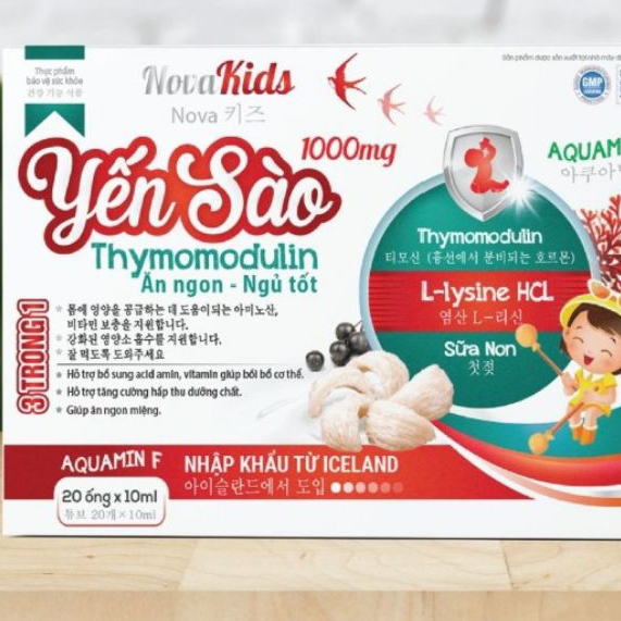 Yến sàn ăn ngon ngủ tốt Novakids 3 trong 1 - 20 ống x 10ml