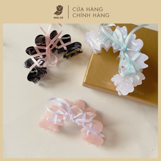 Kẹp Tóc Nơ Ruy Băng Xà Cừ Đổi Màu NHÀ CÚ Chất Liệu Acrylic Phong Cách Hàn Quốc Thời Trang Cho Nữ Hot Trend 2024 5797