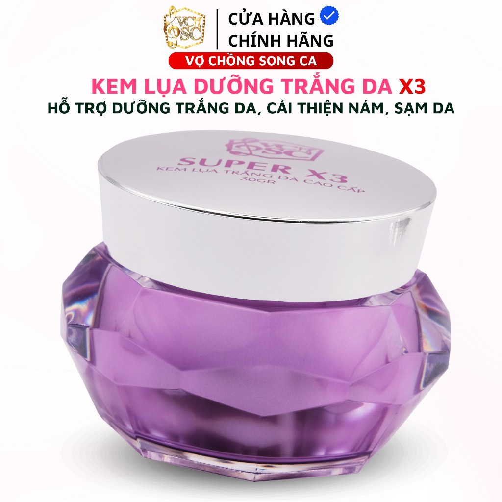 Kem Lụa X3 VCSC 30g - Dưỡng trắng, mờ thâm nám gấp 3 lần
