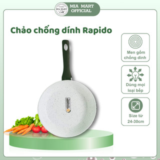 Chảo từ trắng đáy chấm rapido 20cm - 24cm- 26cm -28cm- 30cm đáy chấm rp-rd2