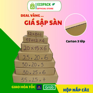 ECOPACK - Hộp carton NẮP GÀI - Đủ Size - Giá Xưởng