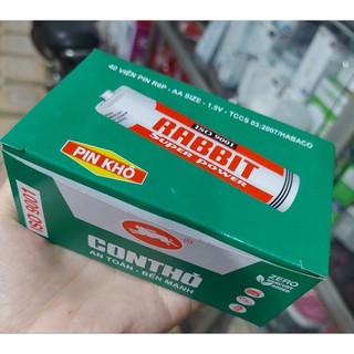 Hộp 40 viên pin con thỏ aa 1,5v hàng chính hãng
