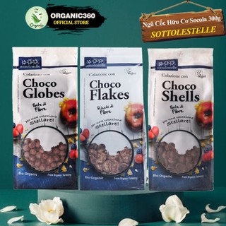 Ngũ cốc hữu cơ socola sottolestelle dạng mảnh, dạng viên, bắp ngô 300g organic choco