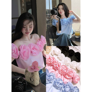 Áo trễ vai hoa siêu xinh hàng QC
