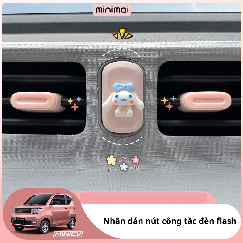 Wuling mini ev Nhãn dán nút công tắc đèn flash, phụ kiện trang trí nội thất wuling mini ev