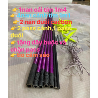 Combo bộ nan Cacbon làm diều mi ni