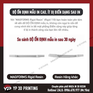 [Nhựa in 3D Resin UV Siêu Cứng - Chịu lực] MAGFORMS Rigid Resin 1000ml (Rigid110)