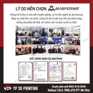 [Nhựa in 3D Resin UV Siêu Cứng - Chịu lực] MAGFORMS Rigid Resin 1000ml (Rigid110)