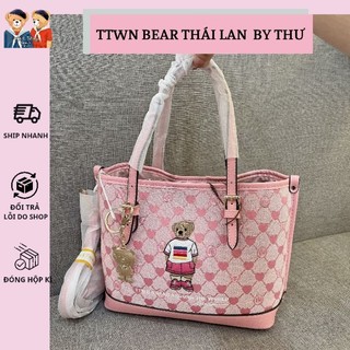 Túi tote họa tiết gấu đen ttwn bear thái lan
