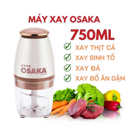 Máy Xay Đa Năng Osaka Nhật Bản  Hàng loại 1 Lõi Inox - Máy Xay Sinh Tố,Thịt Cao Cấp-Lưỡi Dao Lớn Không Gỉ,