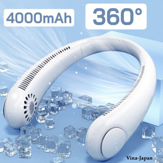 Quạt Đeo Cổ Không Cánh Cao Cấp, Thiết Kế Thời Trang Chân Sạc USB Tiện Lợi Mang Theo Sử Dụng